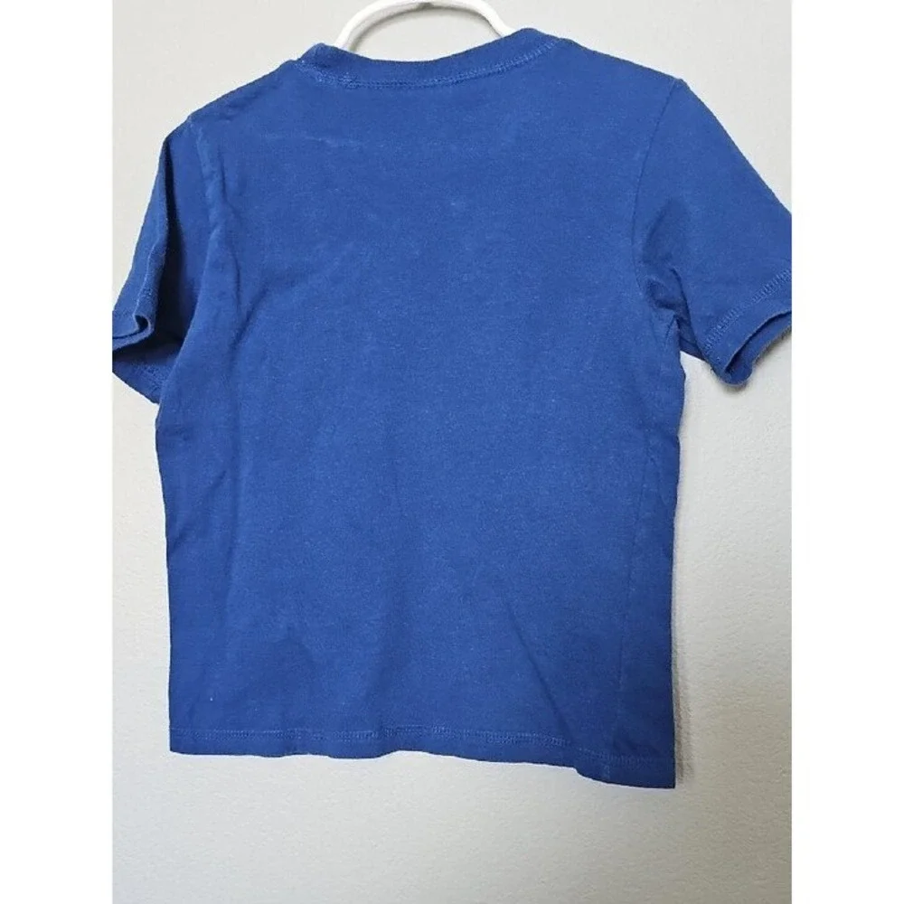 Gymboree Boys Blue Airplane Acorn Graphic T-Shirt Size 3T Cotton Short Sleeve